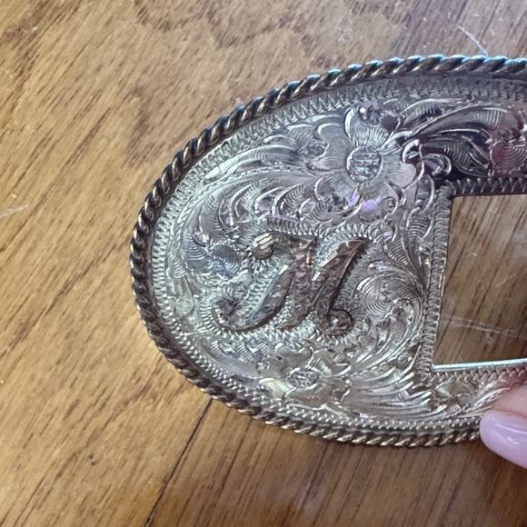 Silver Belt Buckle Set Broken Horn women’s western main image 5